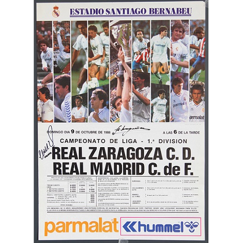 Cartel Real Madrid C.F. – Real Zaragoza C.D. firmado
